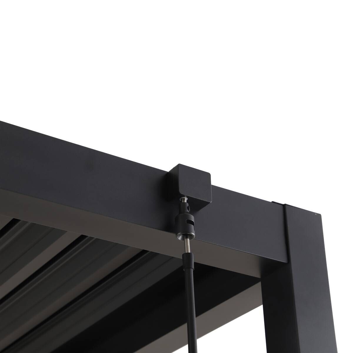 Pergola dunkelgrau Stahlrohr B/H/L: ca. 300x236x300 cm