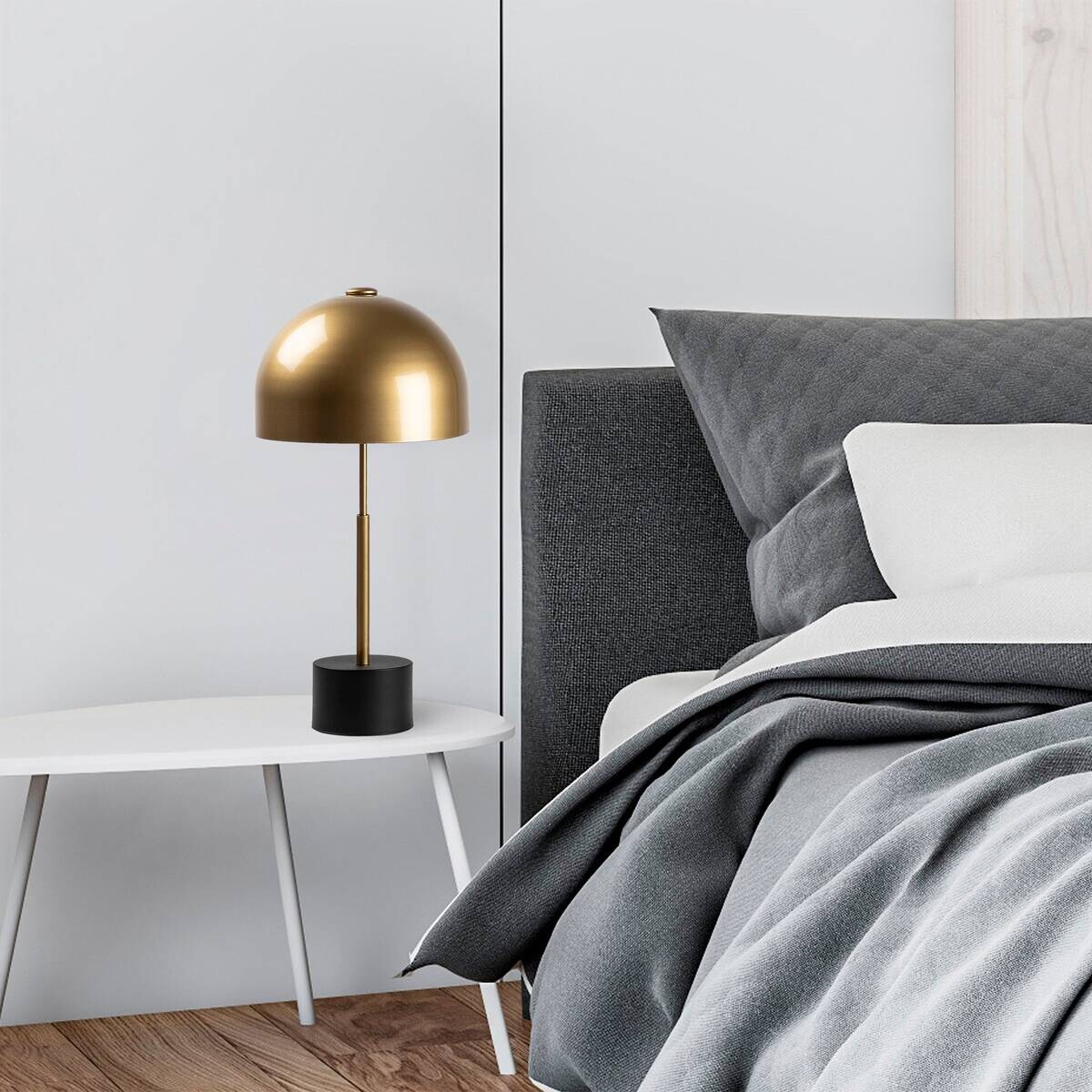 Opviq Tischleuchte Mixed bronze schwarz Metall B/H/T/L/D: ca. 26x53x26x26x26 cm E14 1 Brennstellen