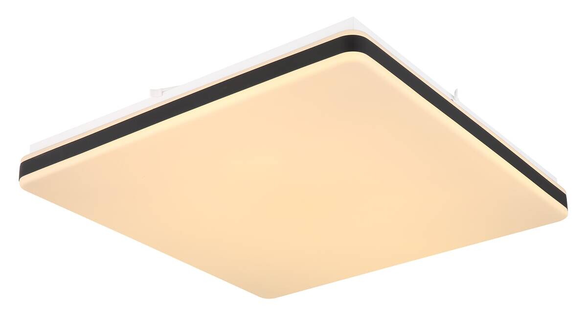 GLOBO Deckenleuchte weiß mattschwarz Metall Kunststoff B/H/T/L: ca. 48,5x6,6x48,5x48,5 cm 1 Brennstellen