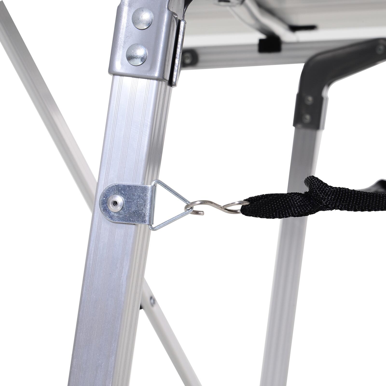 Outsunny Picknicktisch silber Aluminium B/H/L: ca. 70x73x120 cm