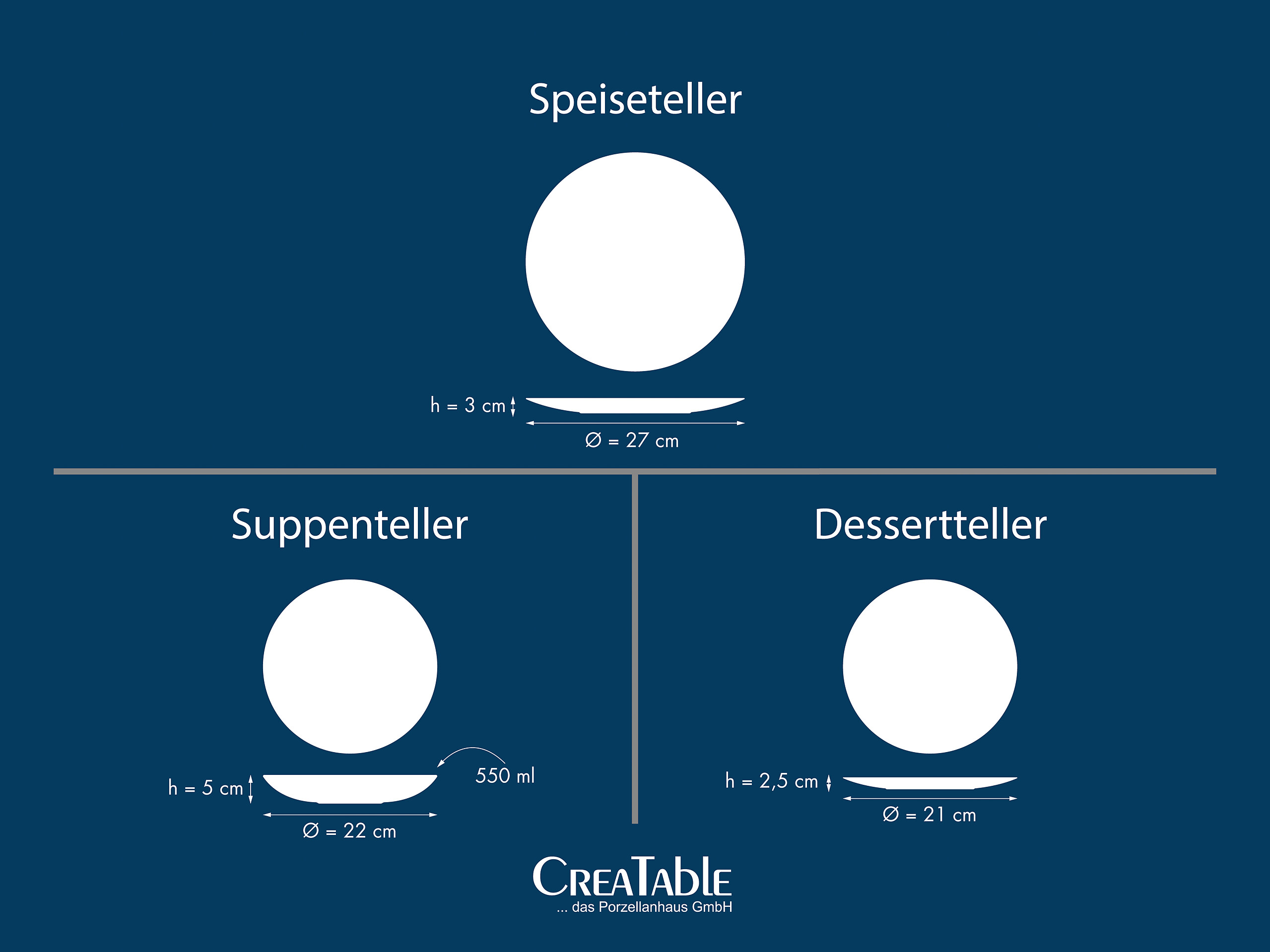 CreaTable Tafelservice Sea Breeze blau Steinzeug 18 tlg.