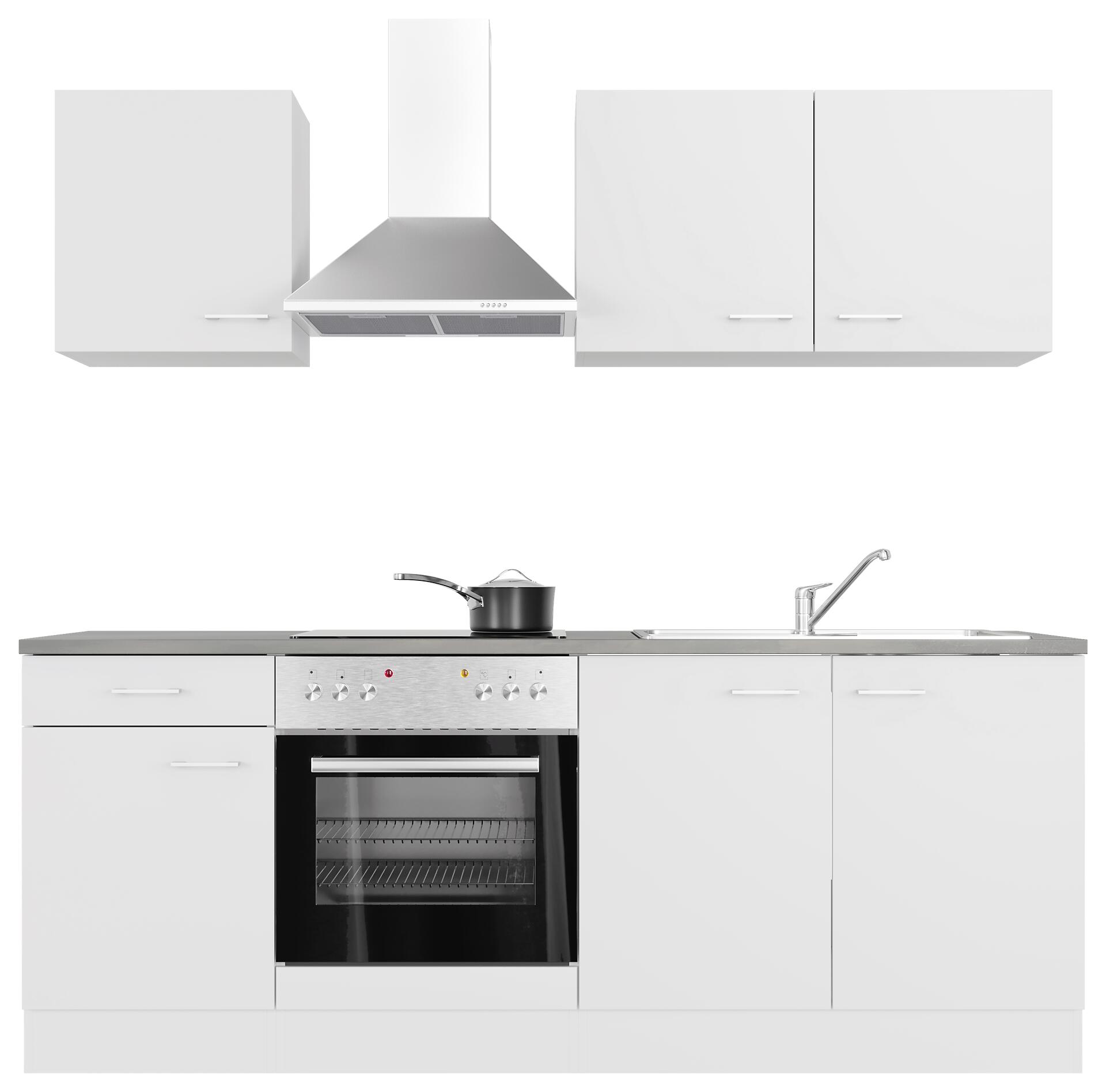 Küchenblock Lucca weiß matt B/H/T: ca. 210x200x60 cm