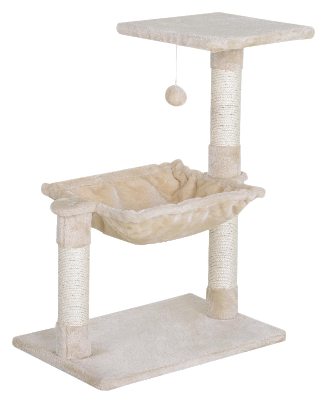 PawHut Katzenbaum beige Spanplatte B/H/L: ca. 36x70x50 cm
