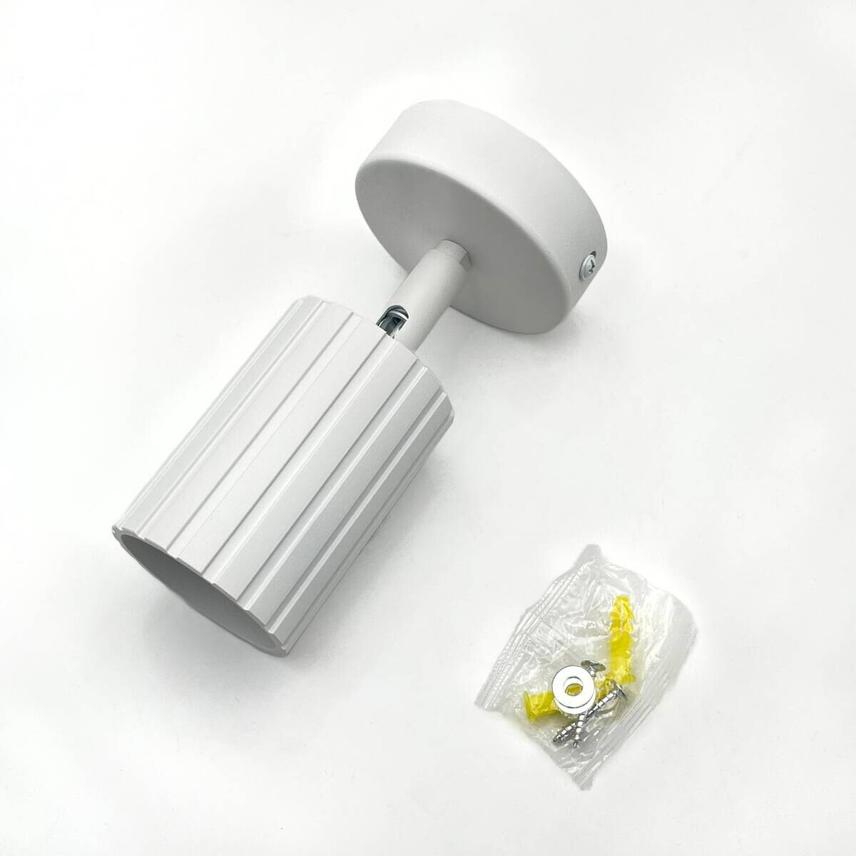 Lamkur Wandleuchte Prisma weiß Stahl B/H/L: ca. 8x16x8 cm GU10 1 Brennstellen