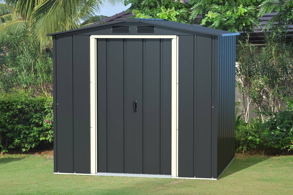 VCM Gerätehaus anthrazit B/H/L: ca. 202x181x174 cm