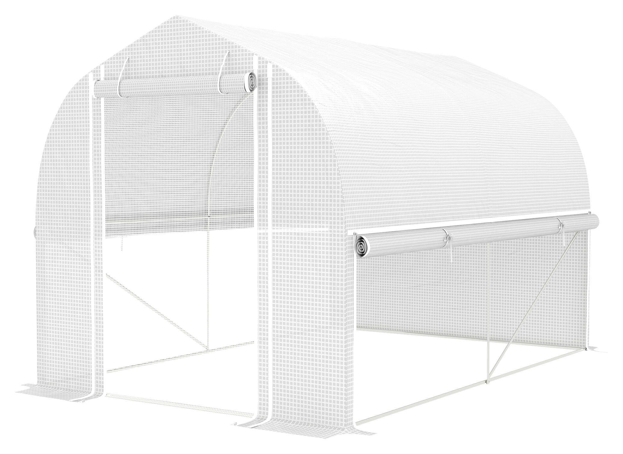 Outsunny Gewächshaus B/H/L: ca. 200x200x300 cm