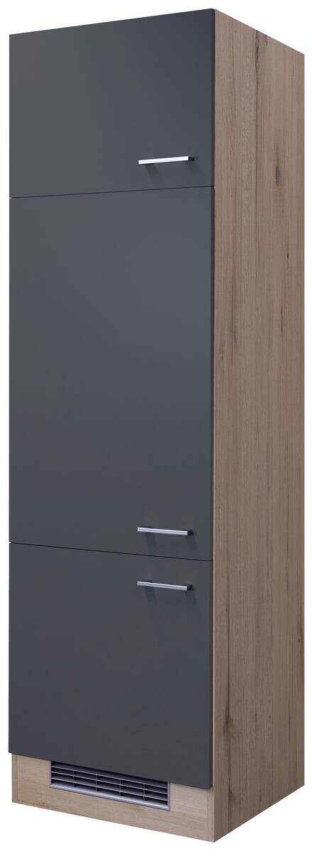 Kühlumbauschrank Morena grau matt B/H/T: ca. 60x200x57 cm