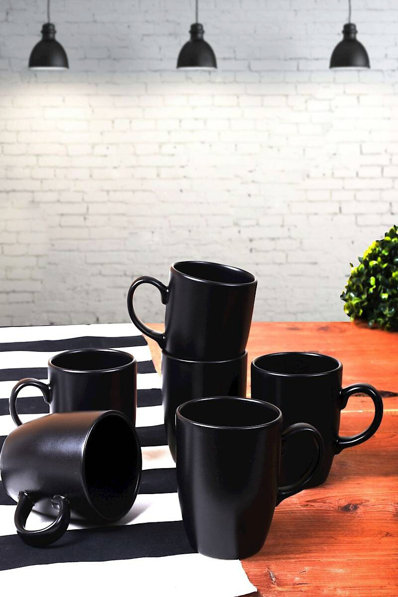 HermiaConcept Kaffeebecher 6-tlg. schwarz Keramik 6 tlg.