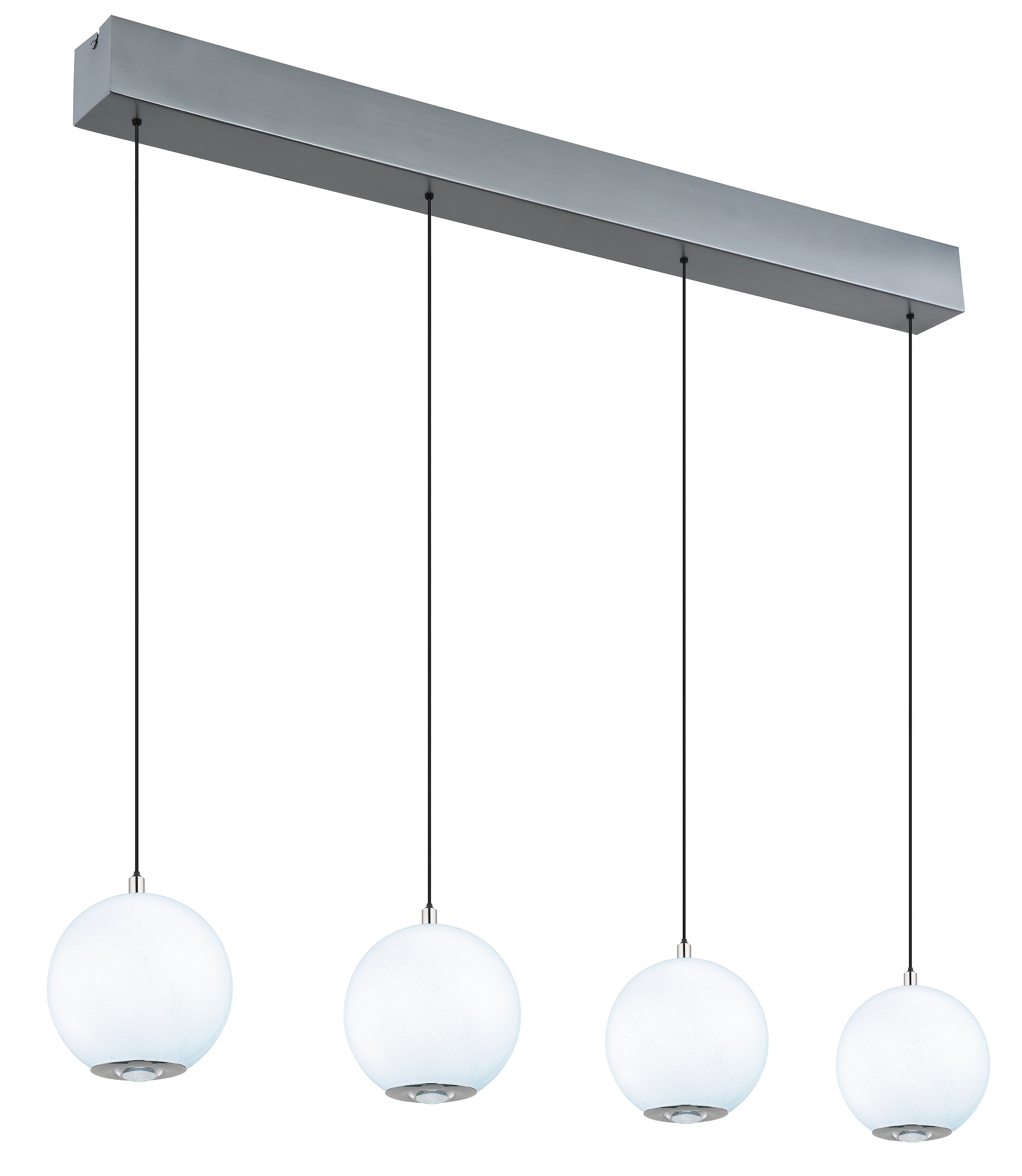 GLOBO Pendelleuchte grau Opal Metall Glas B/H/T/L: ca. 15x150x99x99 cm 1.0 Brennstellen
