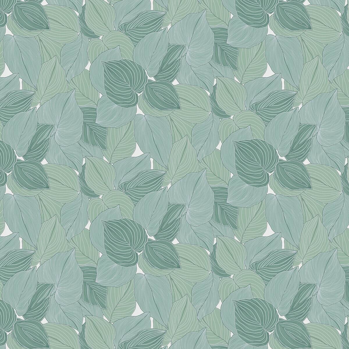 Erismann Vliestapete Blätter grün weiß B/L: ca. 53x1005 cm