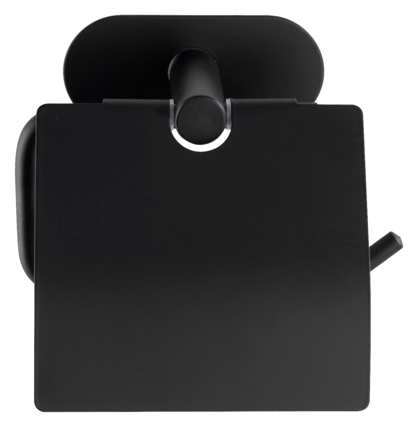 Turbo-Loc Toilettenpapierhalter schwarz Edelstahl B/H/T: ca. 14x12,5x7 cm
