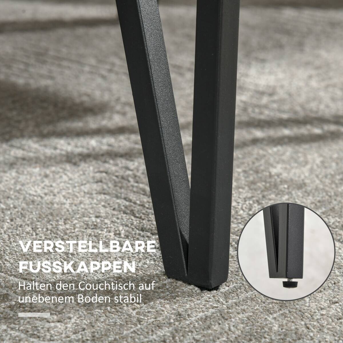 HOMCOM Couchtisch natur MDF B/H/T: ca. 105x42x60 cm