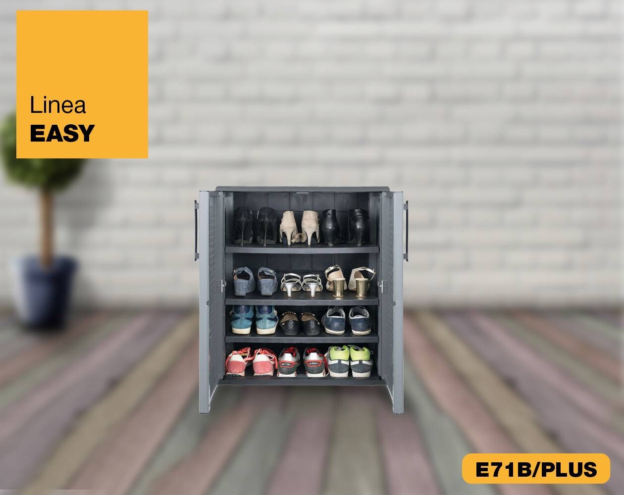 ArtPlast Kunststoffschrank Plus B/H/L: ca. 37x84x67 cm