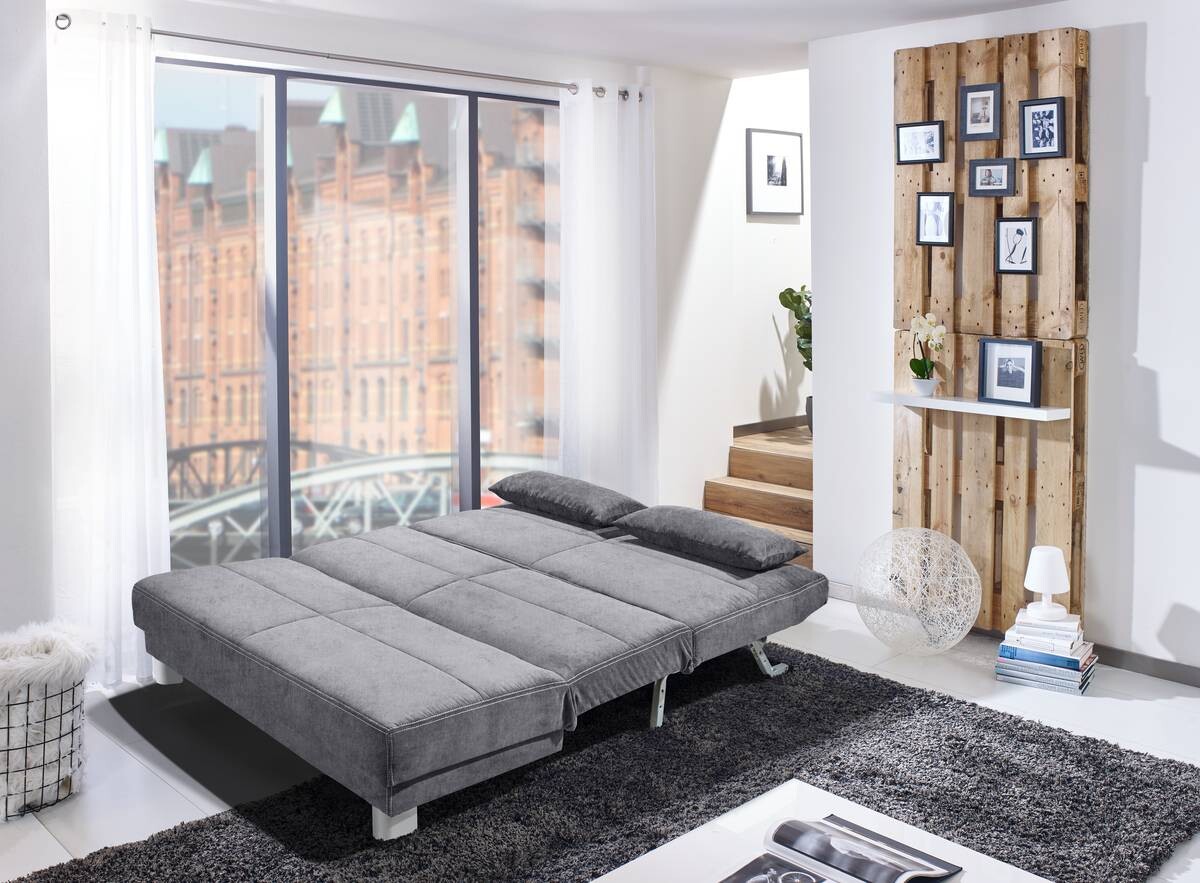 Schlafsofa Gina grau B/H/T: ca. 160x86x95 cm