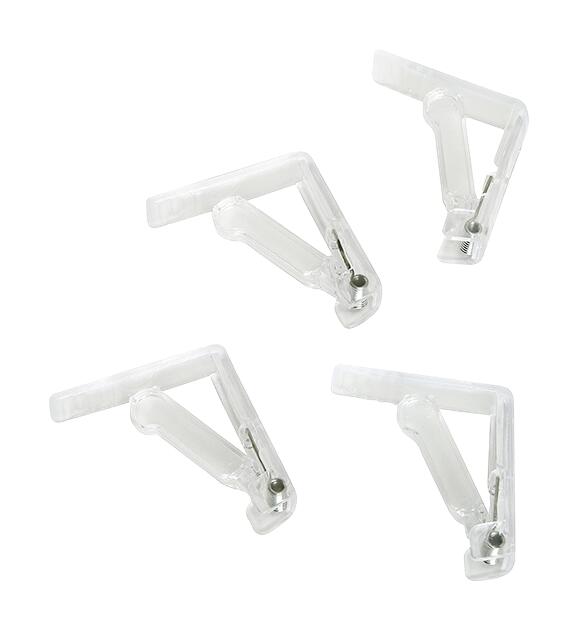 Tischtuchklammer transparent Kunststoff