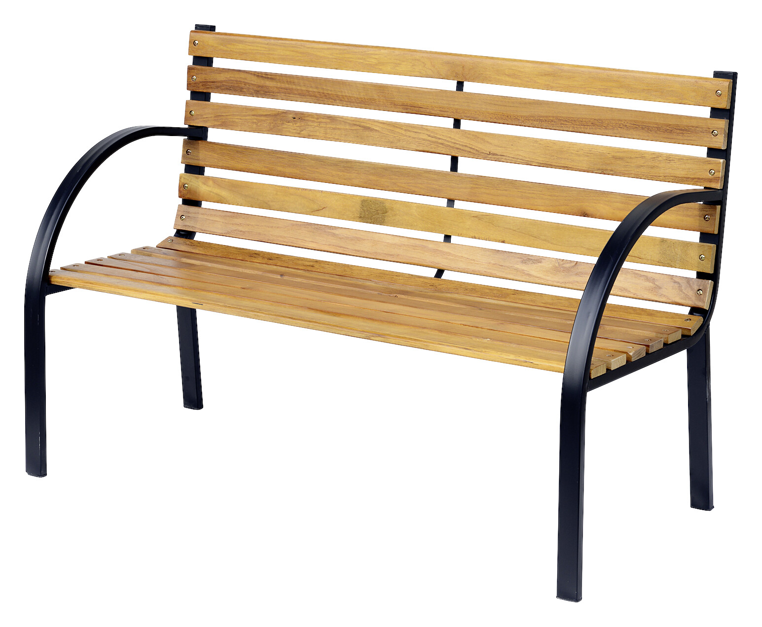 Outsunny Gartenbank natur Metall B/H/L: ca. 60x80x122 cm