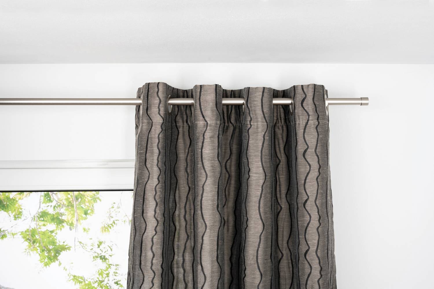 Ösenvorhang 2er Pack Stream taupe B/L: ca. 135x300 cm