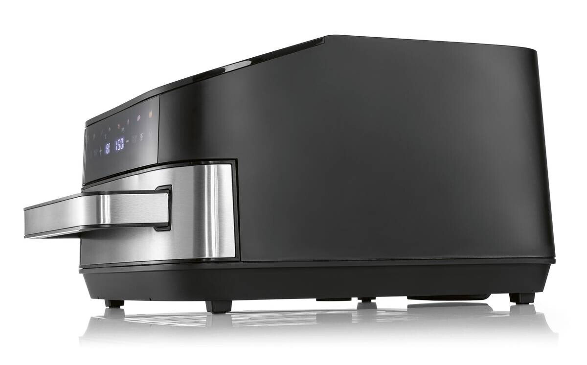 GOURMETmaxx Heißluftfritteuse XXL schwarz Edelstahl B/H/L: ca. 41x24x32,5 cm ca. 7 l