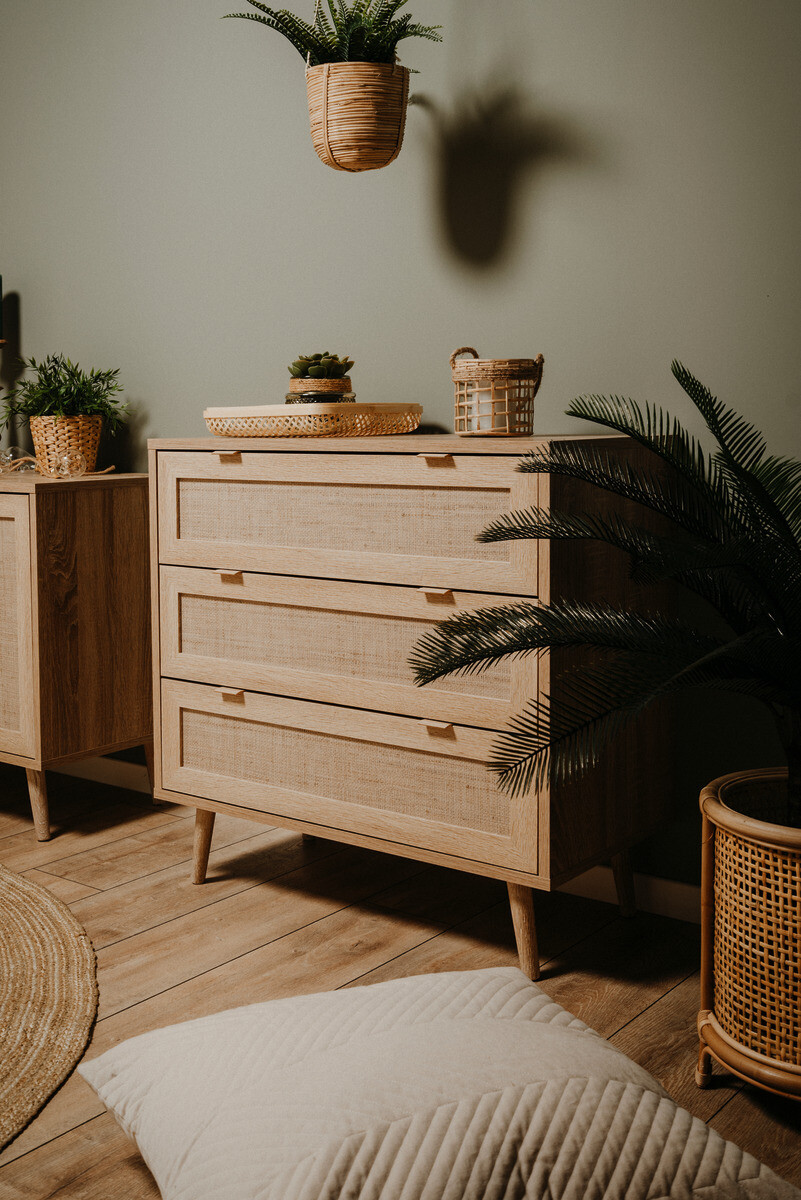 Kommode Bali Eiche Sonoma Nachbildung B/H/T: ca. 80x80x40 cm