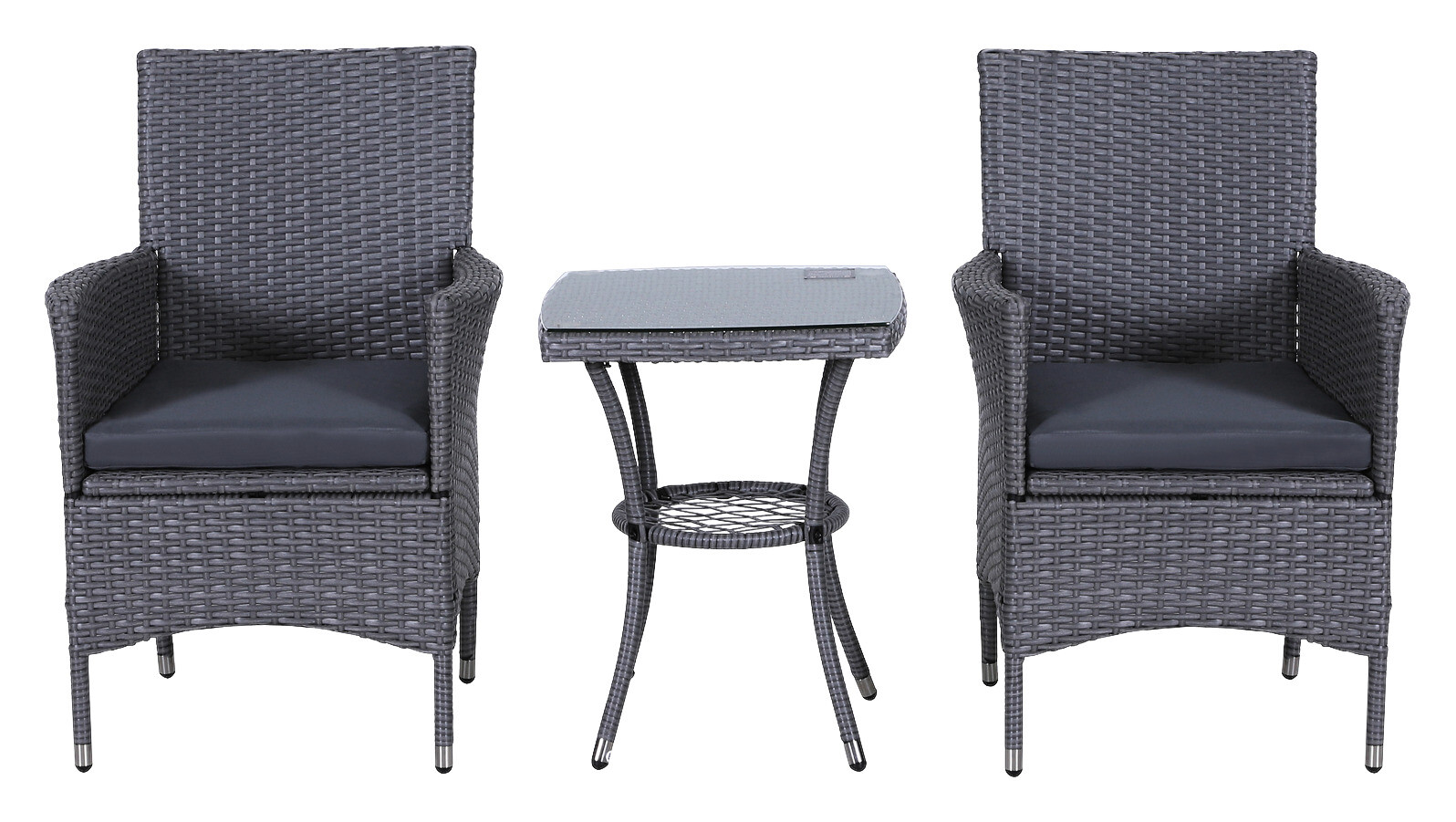 Outsunny Balkonset grau Stahl