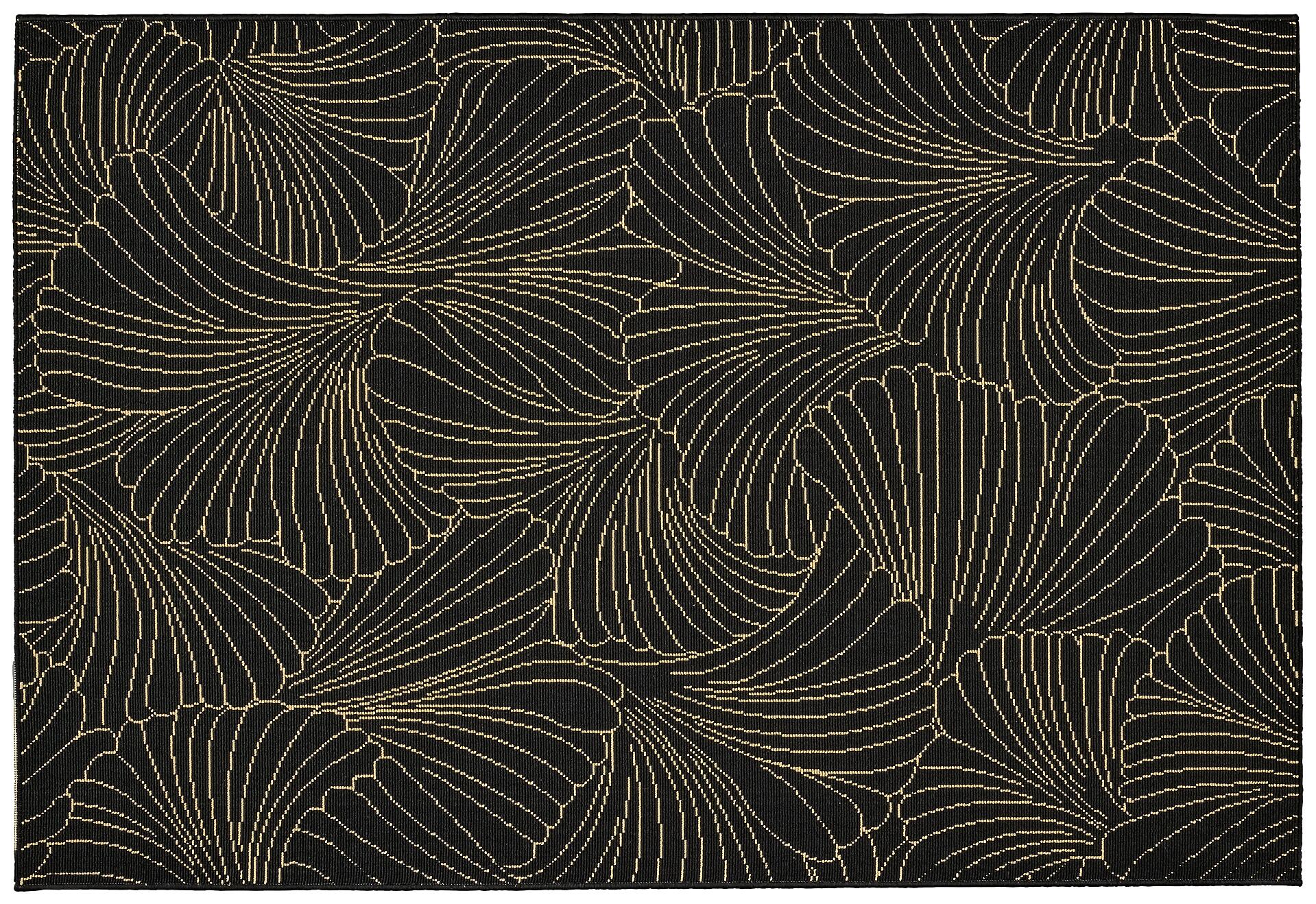 Webteppich Luxus schwarz B/L: ca. 160x230 cm