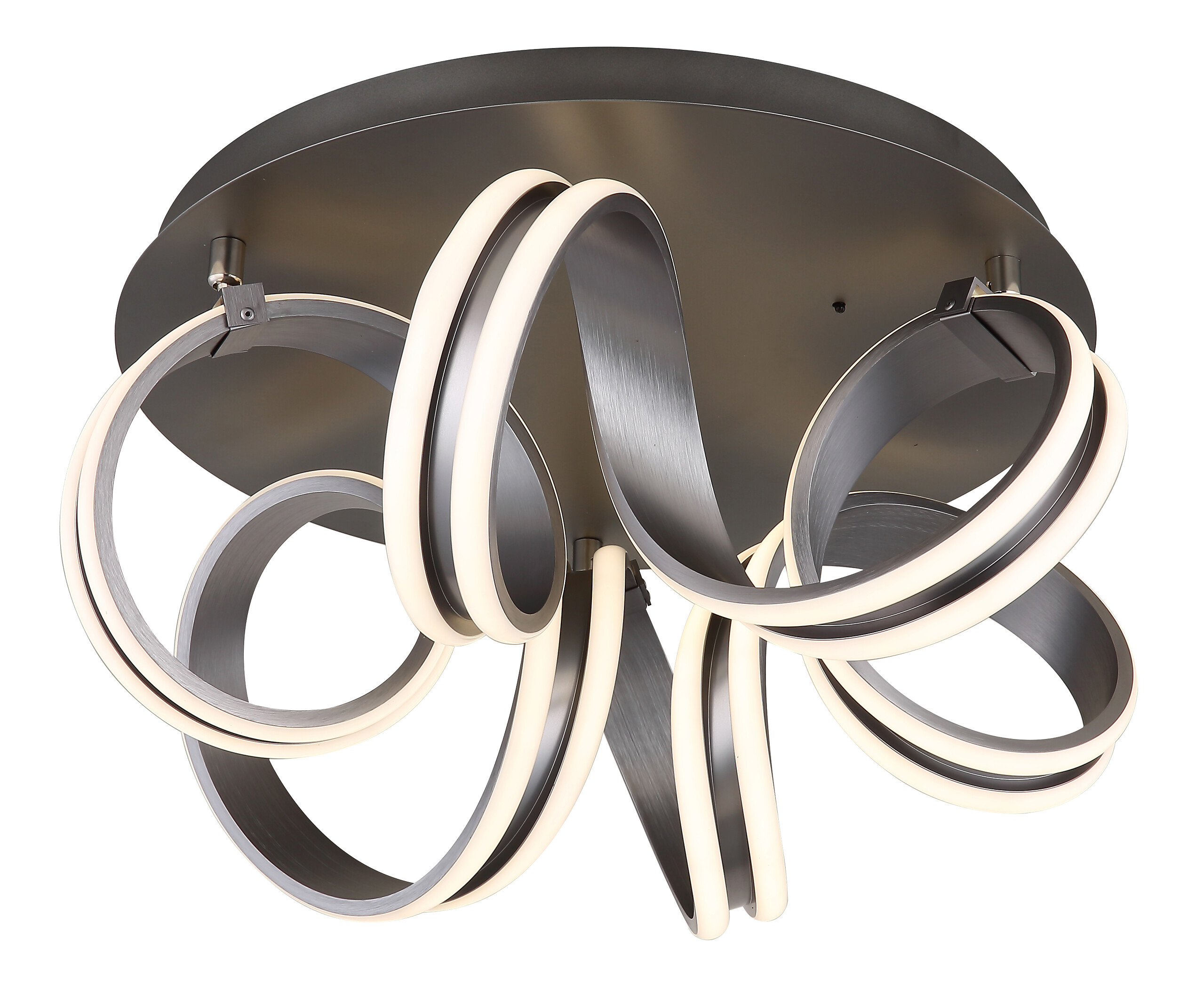 GLOBO Deckenleuchte dunkelgrau Opal Metall Aluminium H/D: ca. 25x54 cm 1 Brennstellen