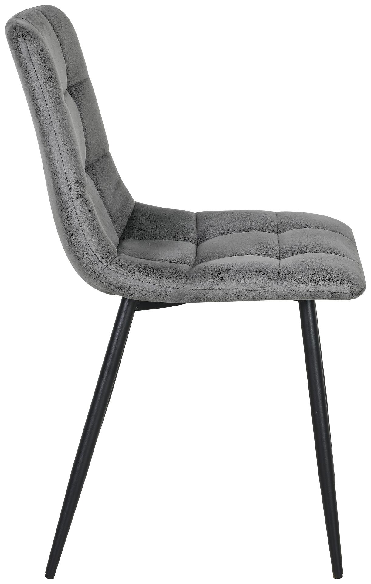 Stuhl Lech dunkelgrau Microfaser B/H/T: ca. 45x88x53,5 cm