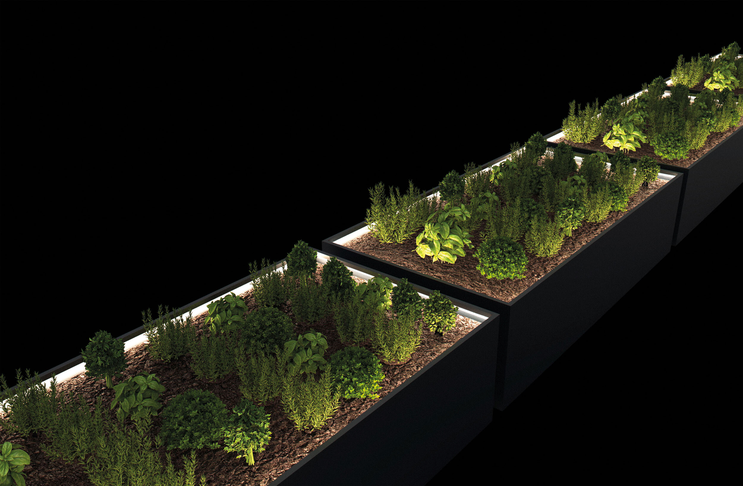 Herstera Garden Pflanzkasten grau Stahl B/H/L: ca. 100x50x150 cm