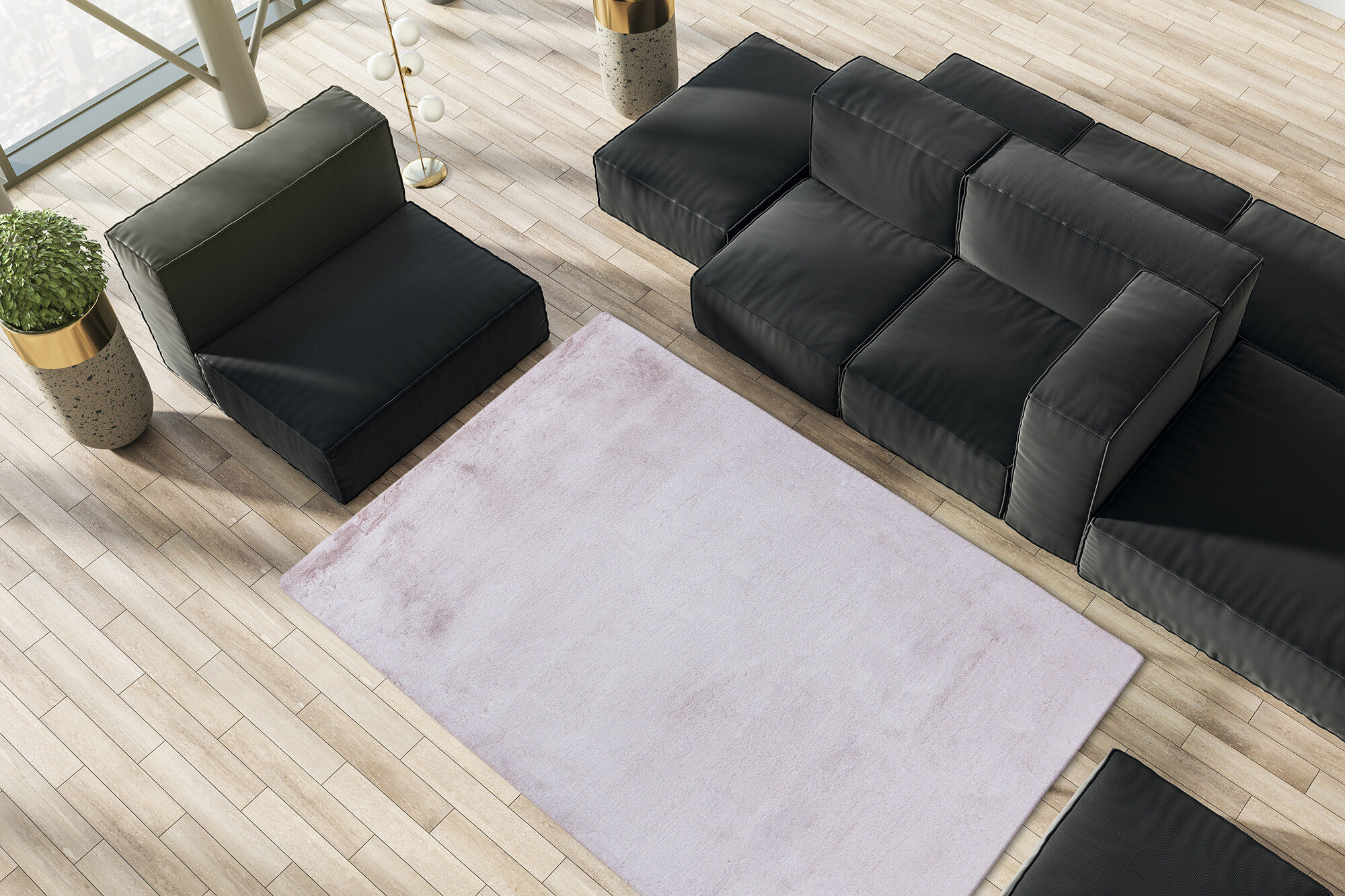 Kayoom Kurzflorteppich Raika 125 rosa B/H/L: ca. 160x2,5x230 cm