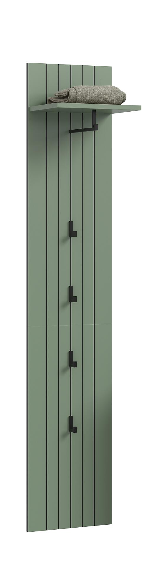 Garderobenpaneel STATION grün B/H/T: ca. 31x160x27 cm