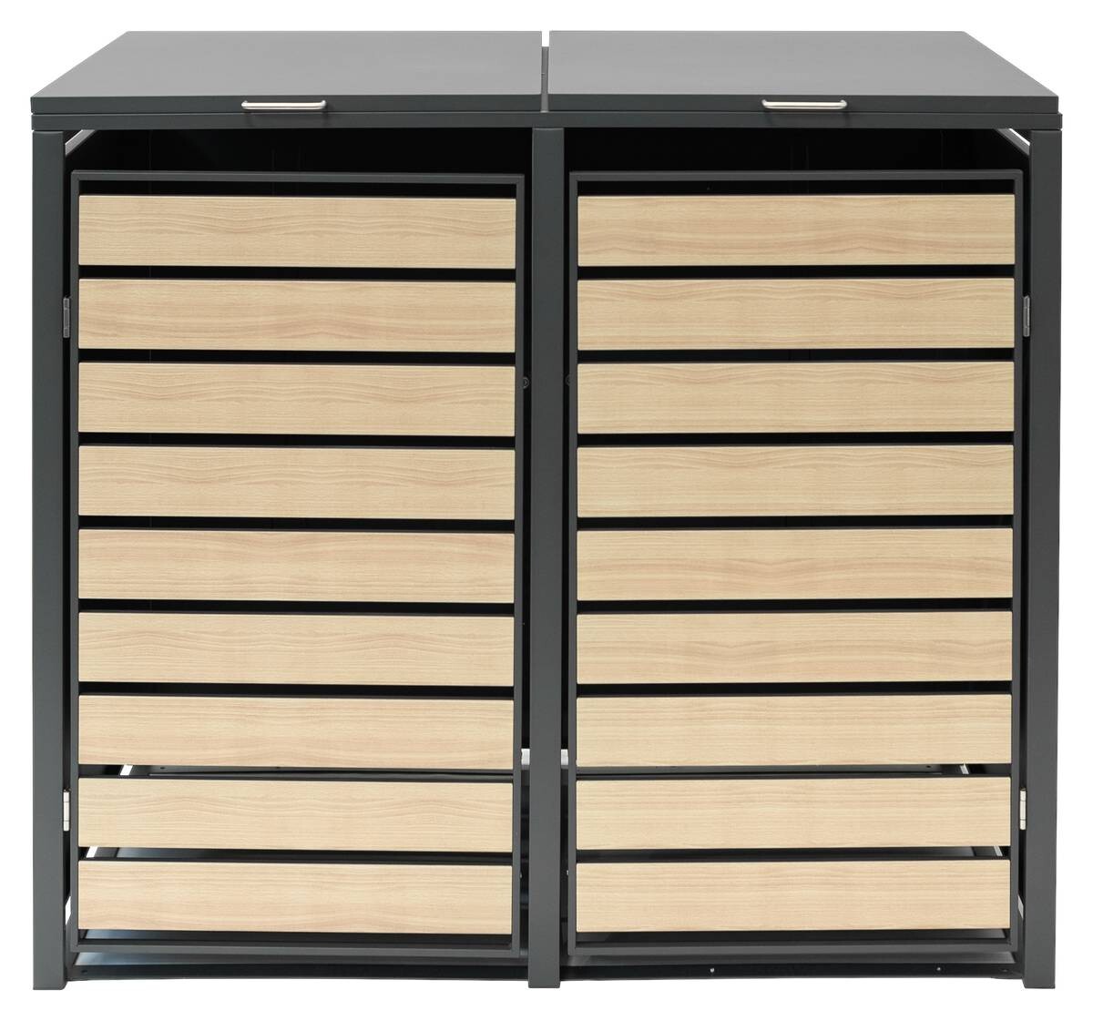 Westmann Mülltonnenbox 2x 240 Liter anthrazit B/H/T: ca. 132x116x80 cm