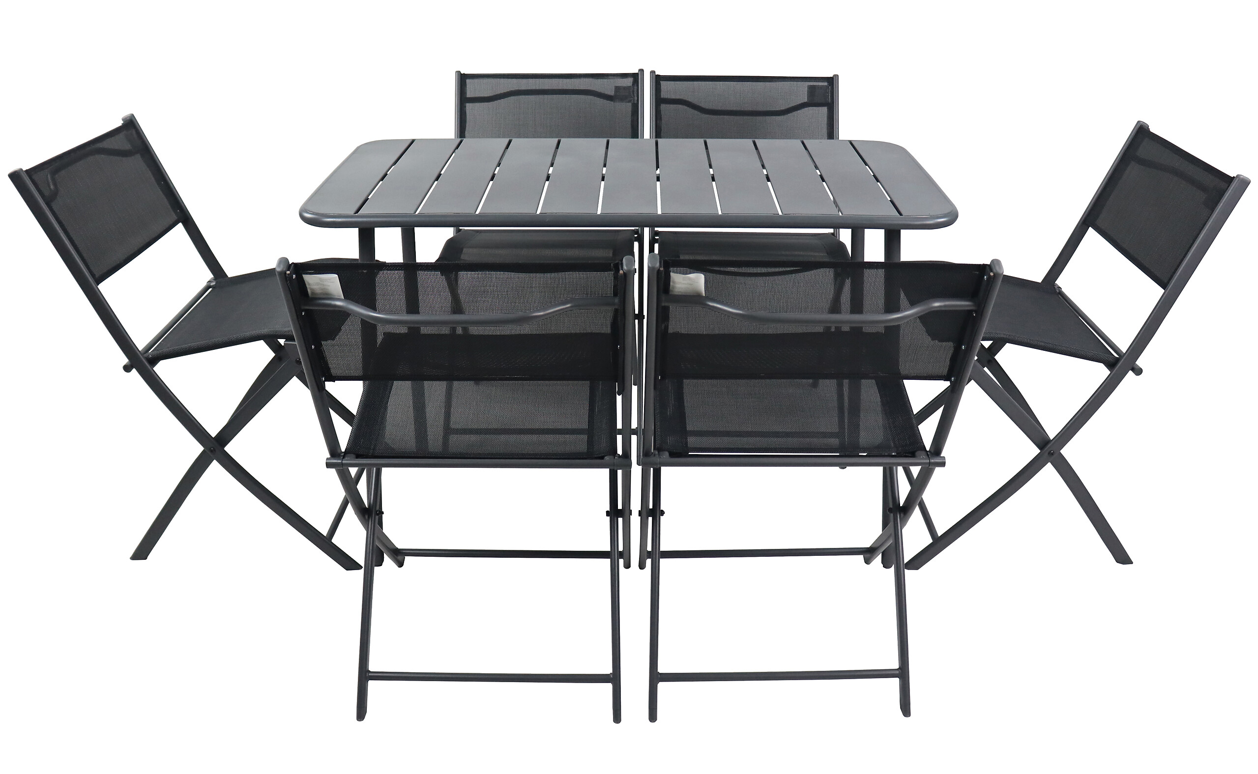 VCM Gartensitzgruppe Sumila schwarz Textilene B/H/L: ca. 45x79x46 cm