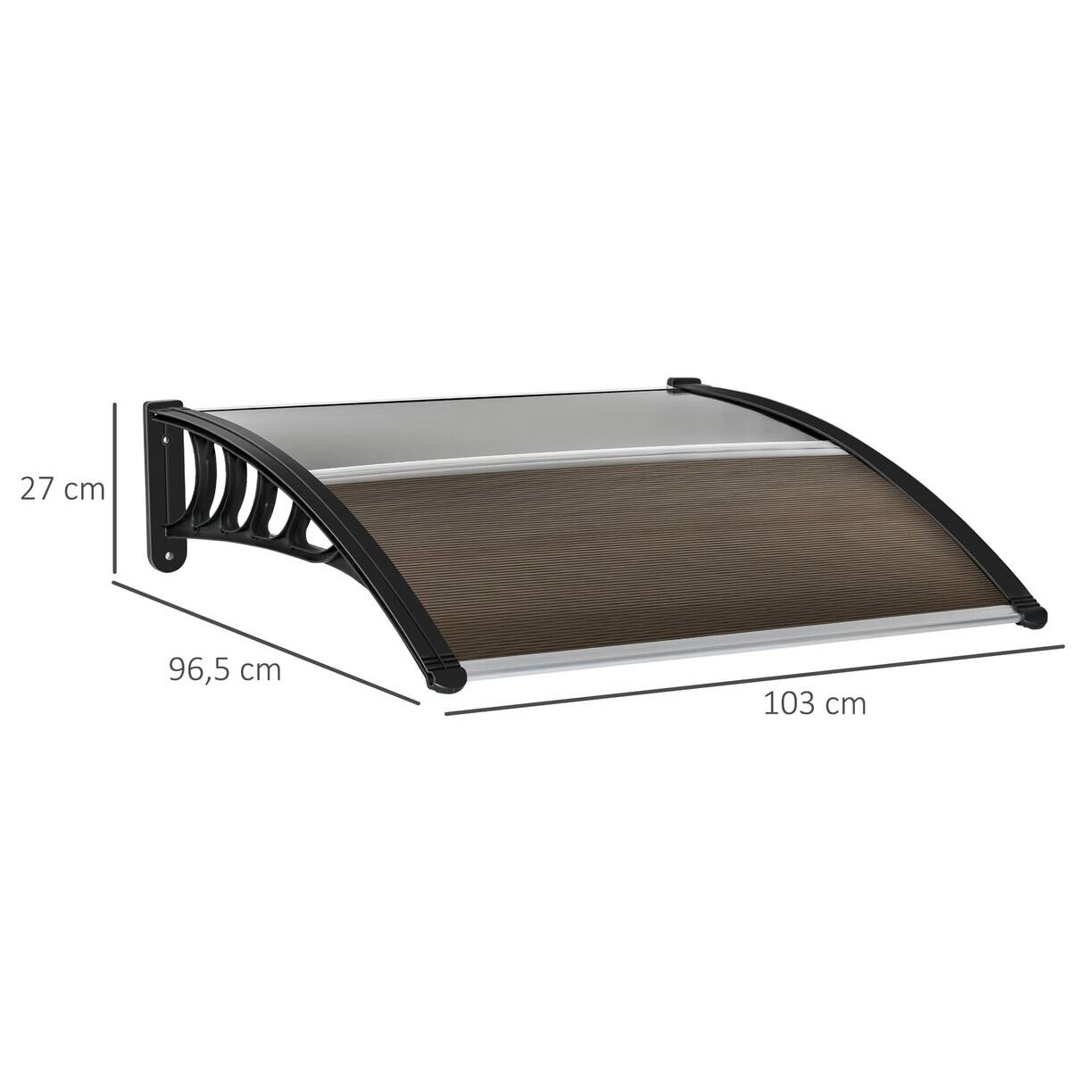 Outsunny Pultvordach braun B/H/L: ca. 96,5x27x103 cm