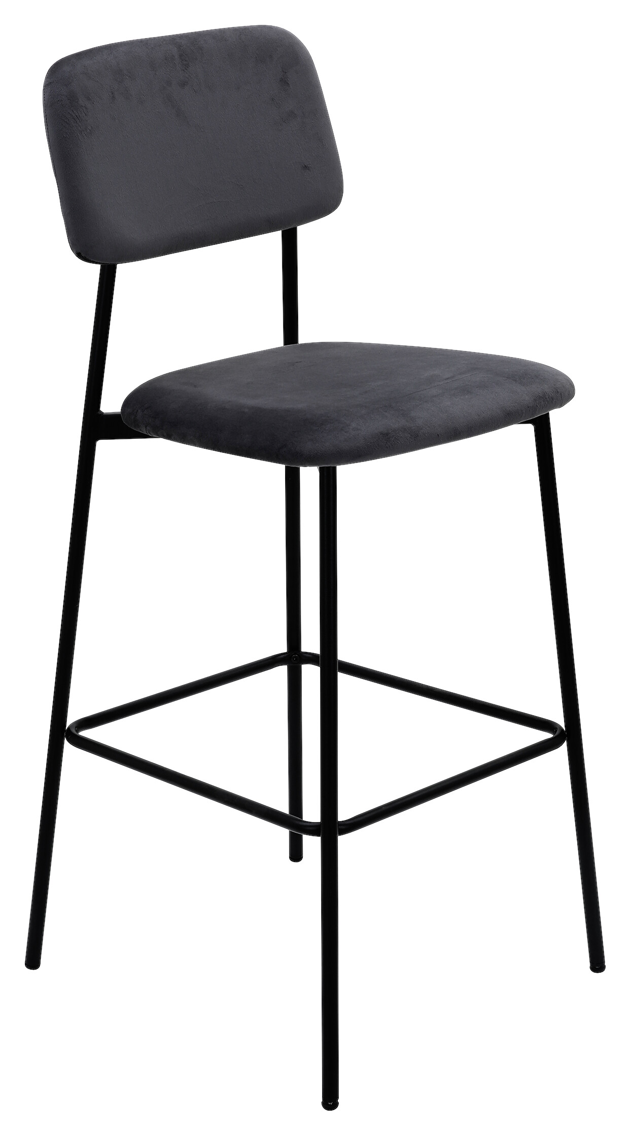 Barhocker MIKA schwarz Samt B/H/T: ca. 48,5x111x50 cm