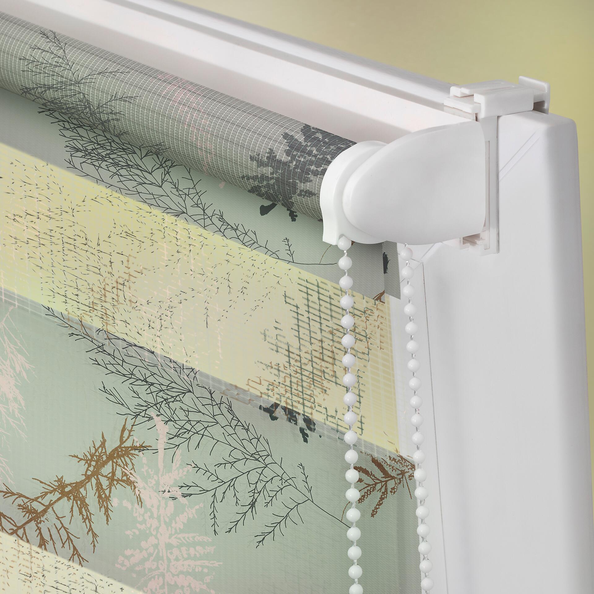 LICHTBLICK Doppelrollo Duo Fir Branches blau B/T: ca. 100x150 cm