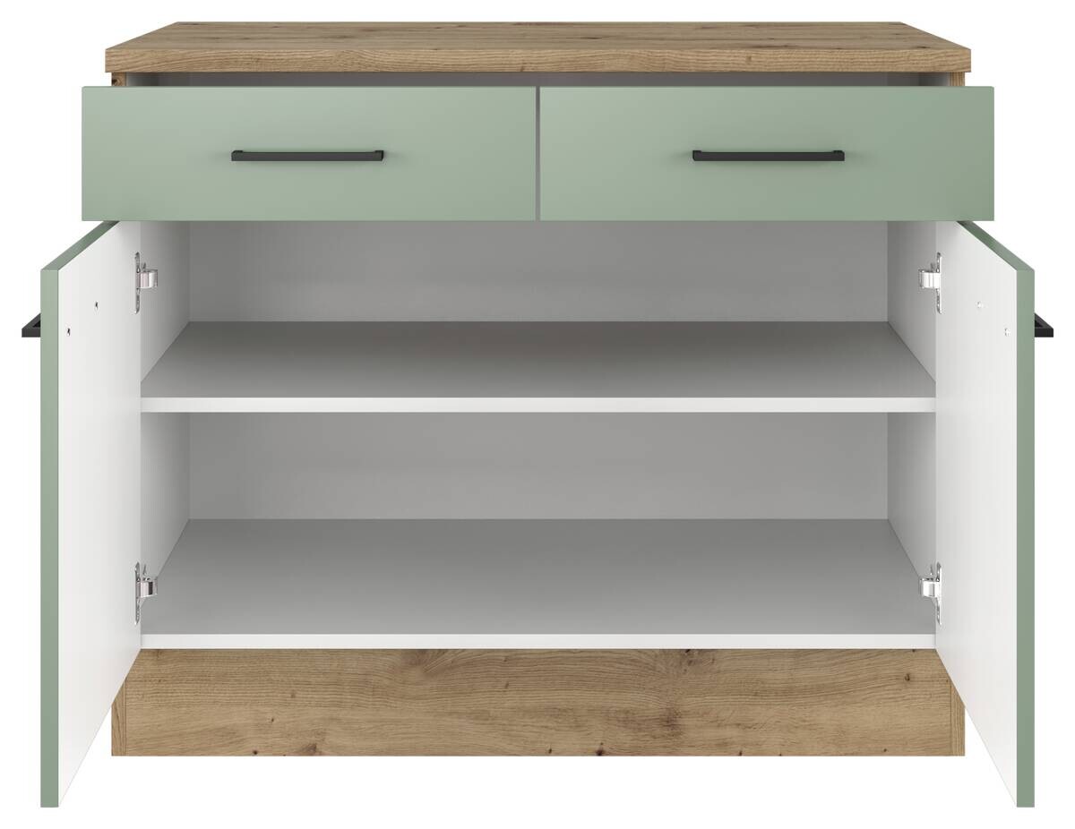 Unterschrank Cara grün B/H/T: ca. 100x85x60 cm