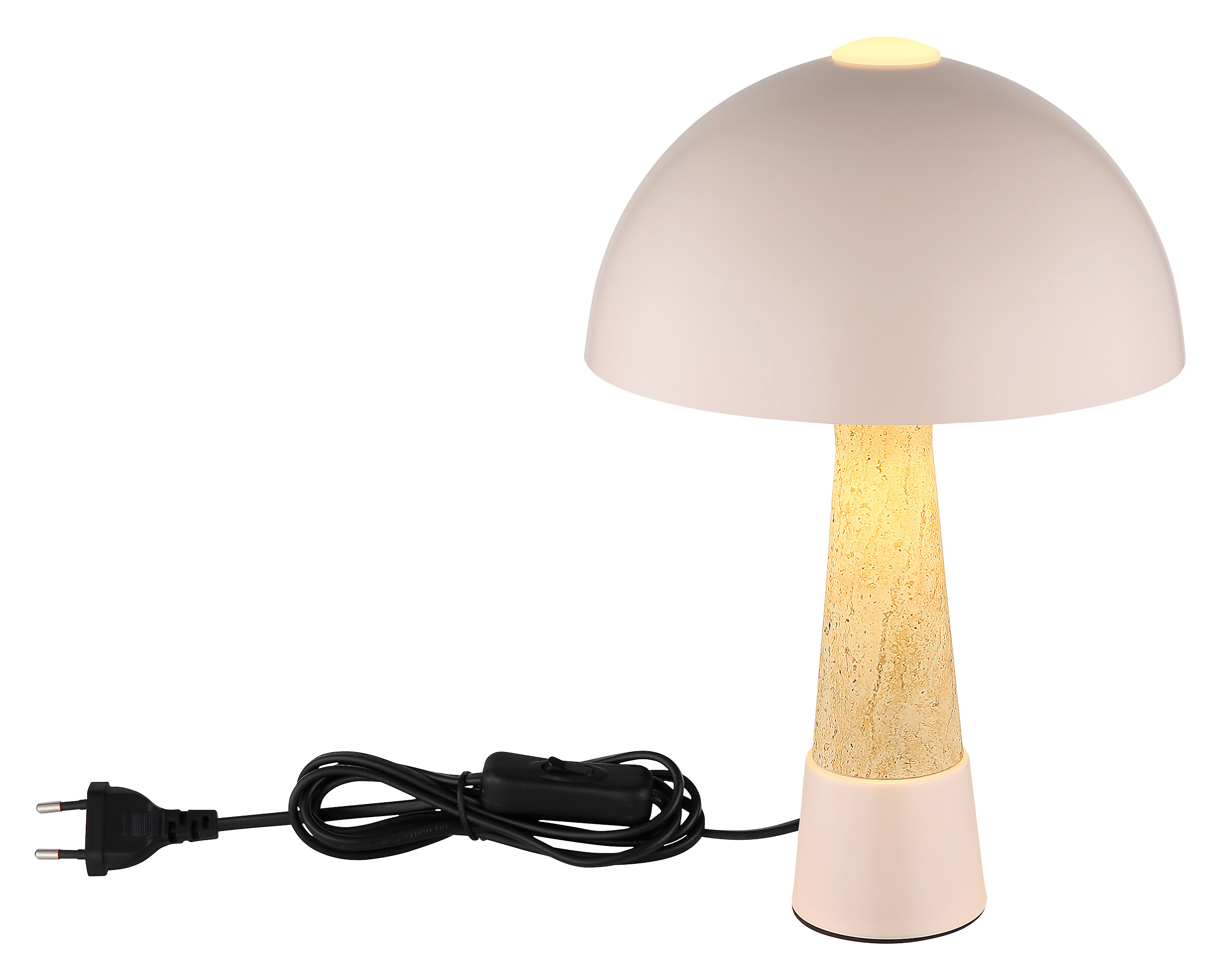 GLOBO Tischleuchte champagner Metall H/D: ca. 36,5x25 cm E27 1 Brennstellen