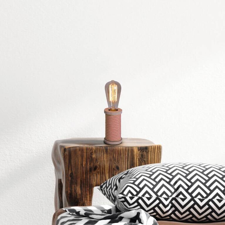 Näve Leuchten Tischleuchte 3158198 orange Textil Kunststoff Metall B/H/T: ca. 7x12x7 cm E27 1 Brennstellen