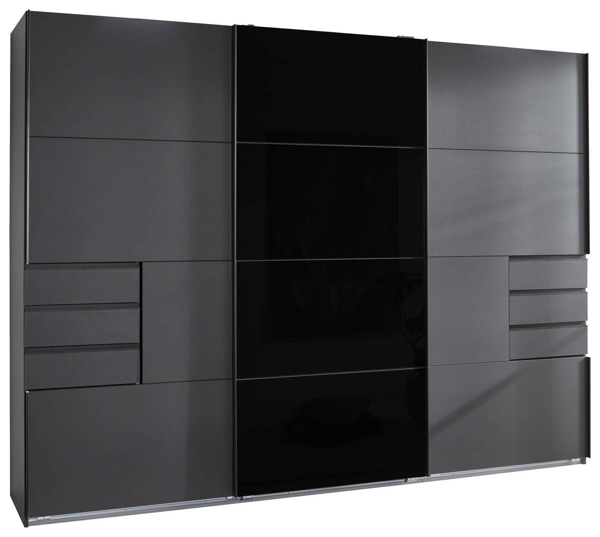 Schwebetürenschrank Saigon Graphit B/H/T: ca. 270x210x64 cm