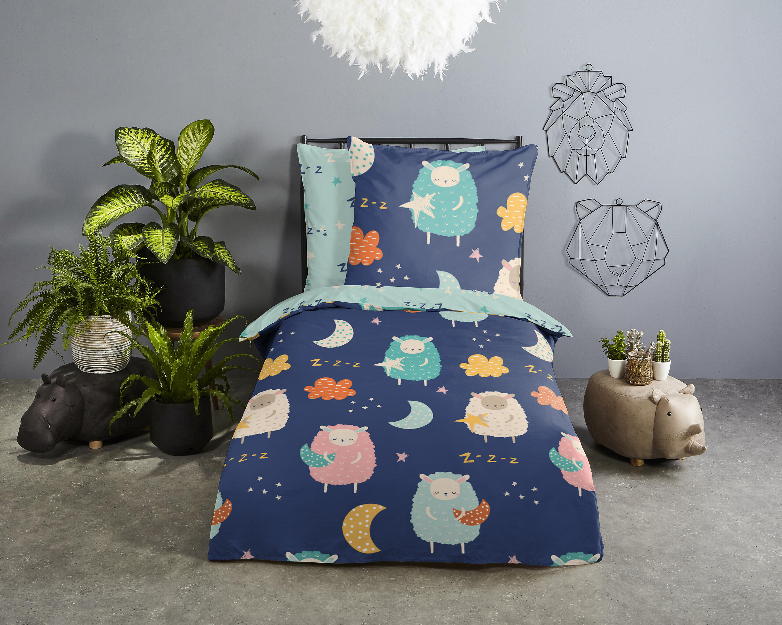 Baumwoll Bettwäsche Sheep Renforce