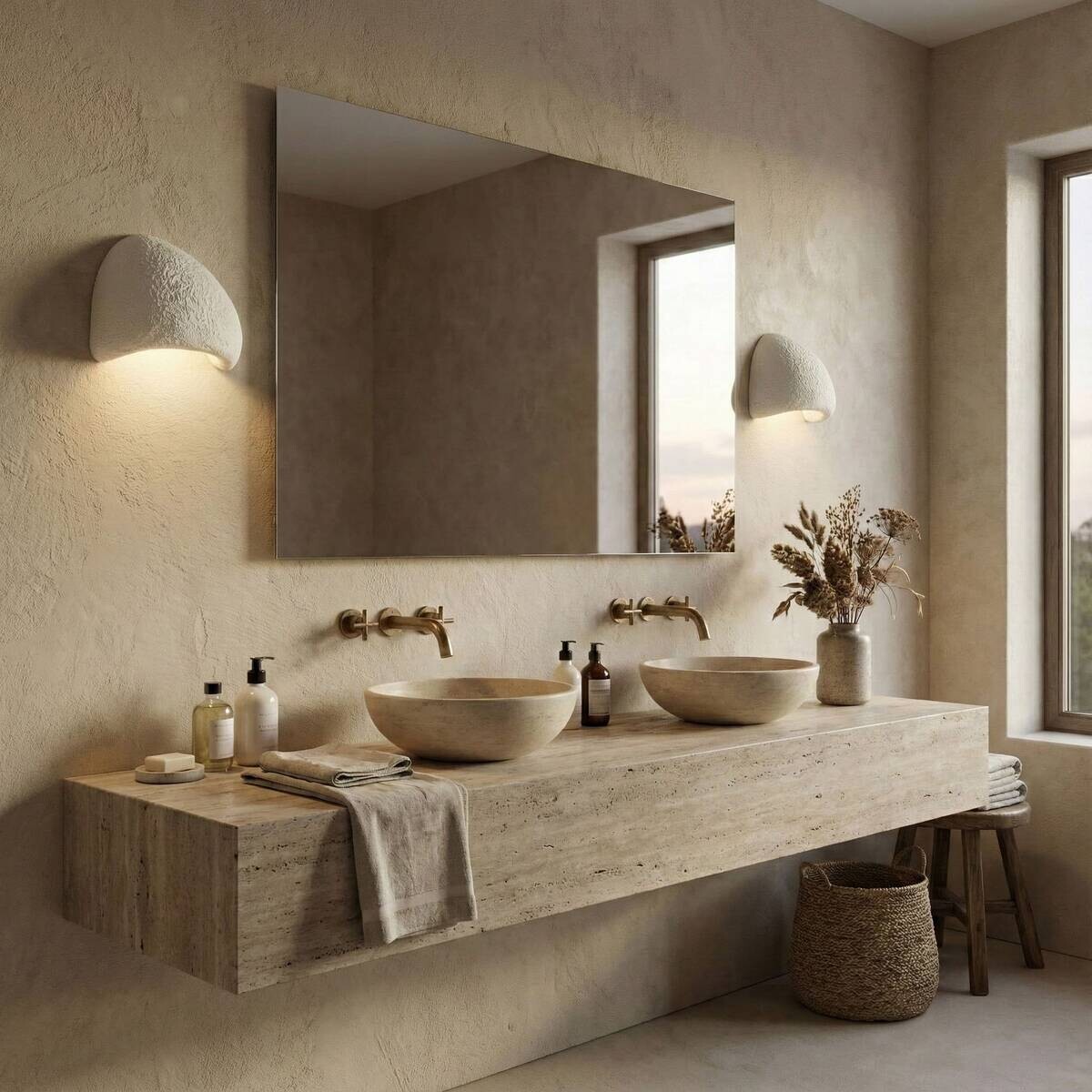 Opviq Wandleuchte weiß Fiberglas Metall B/H/T/L: ca. 30x18x32x30 cm 1 Brennstellen