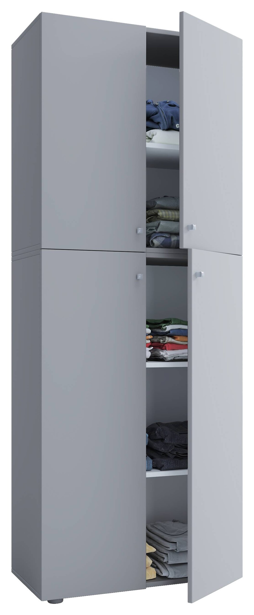 Kleiderschrank Lona grau