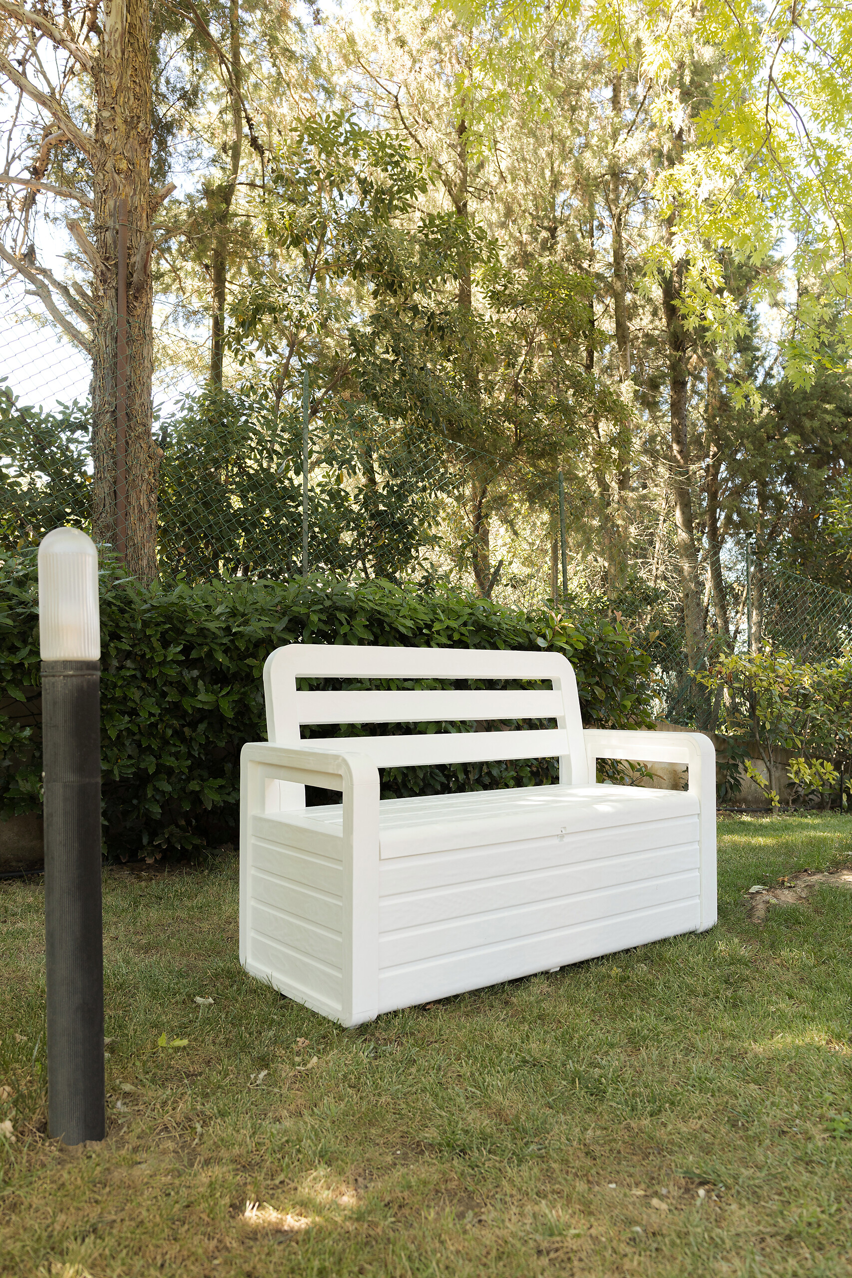 Toomax Gartenbank Foreverspring weiß Kunststoff B/H/T: ca. 132,5x89x58 cm