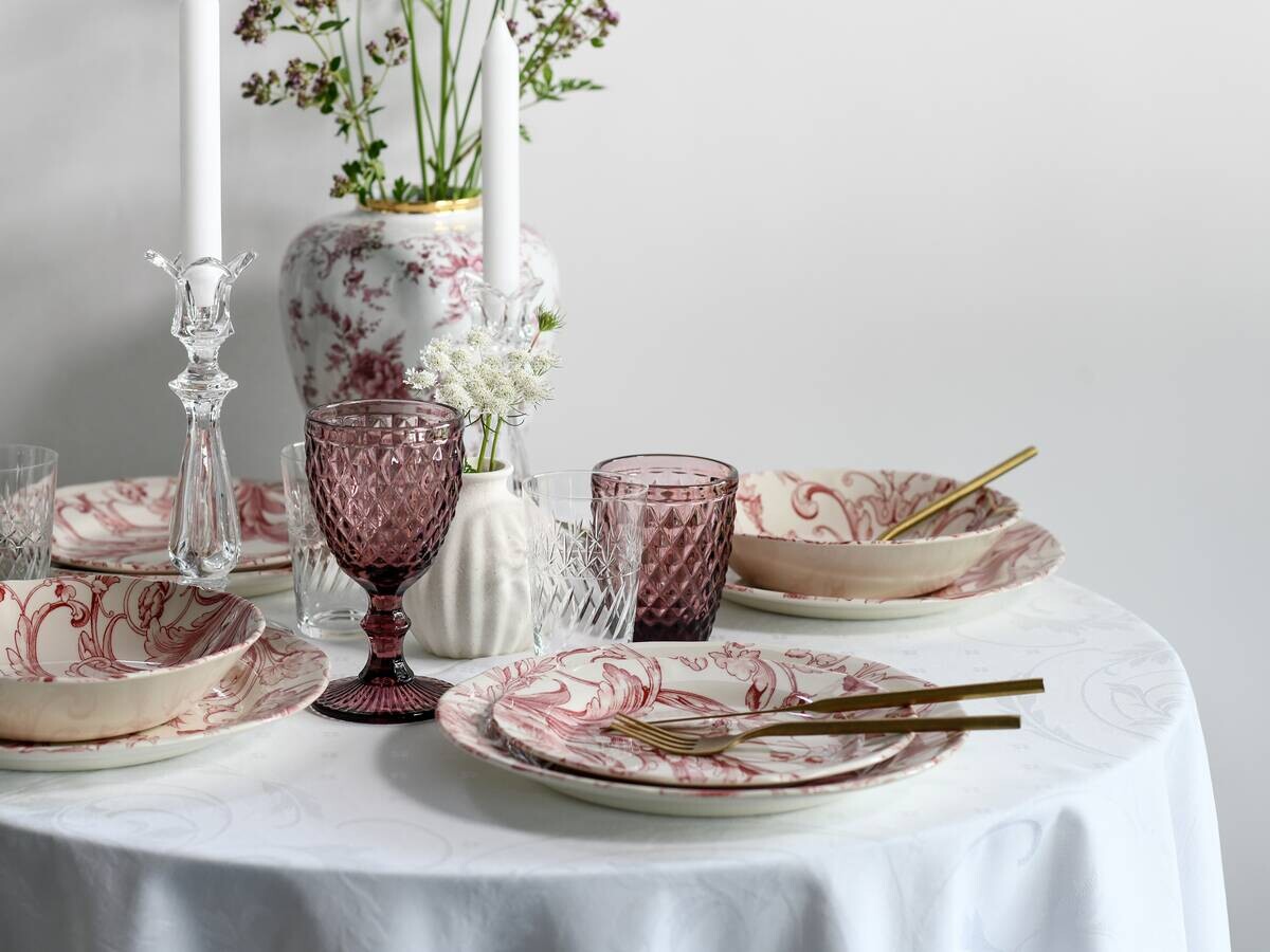 CreaTable Tafelservice Venecia rot Steingut 18 tlg.