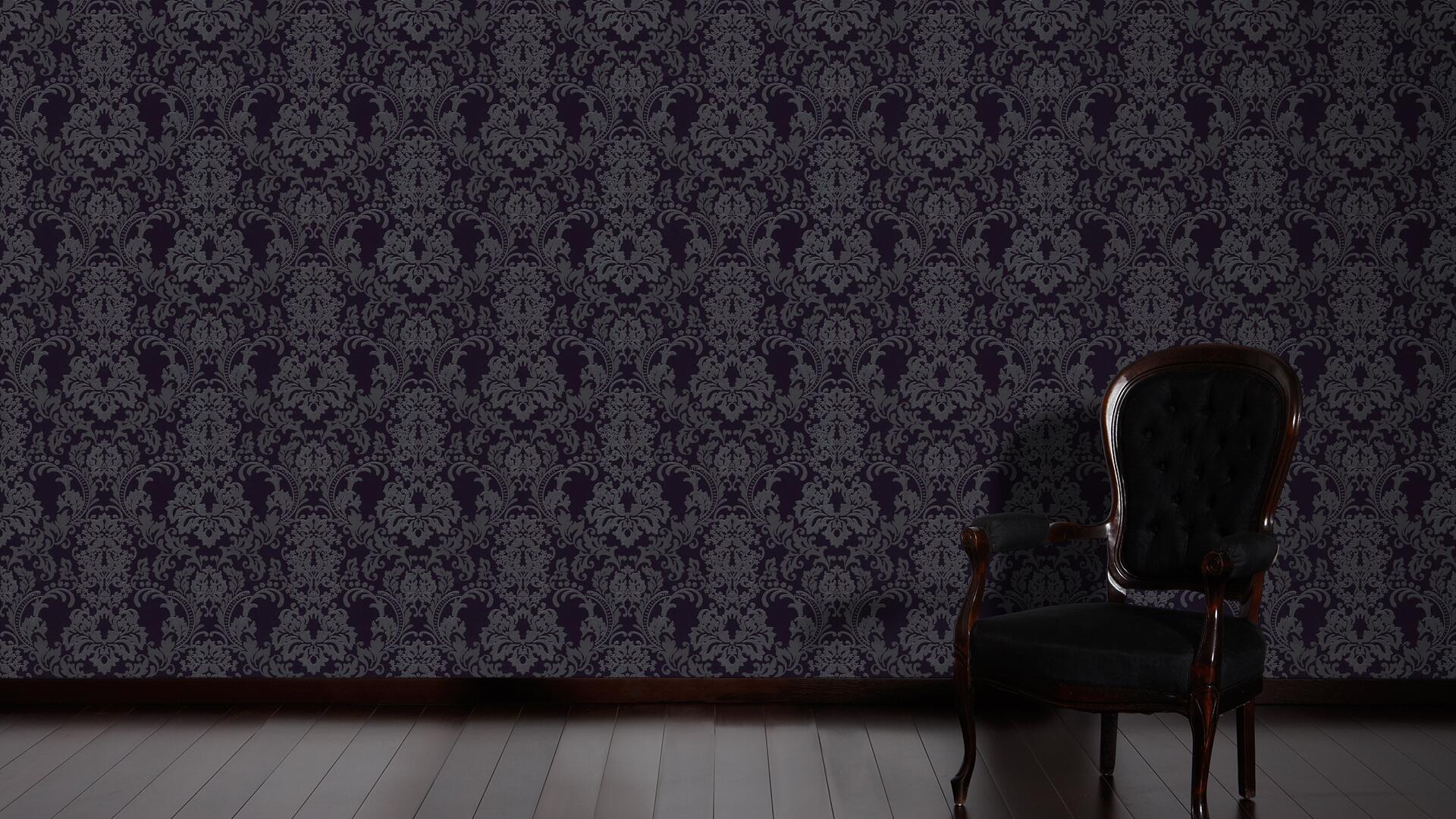 Vliestapete Ornament schwarz B/L: ca. 53x1005 cm