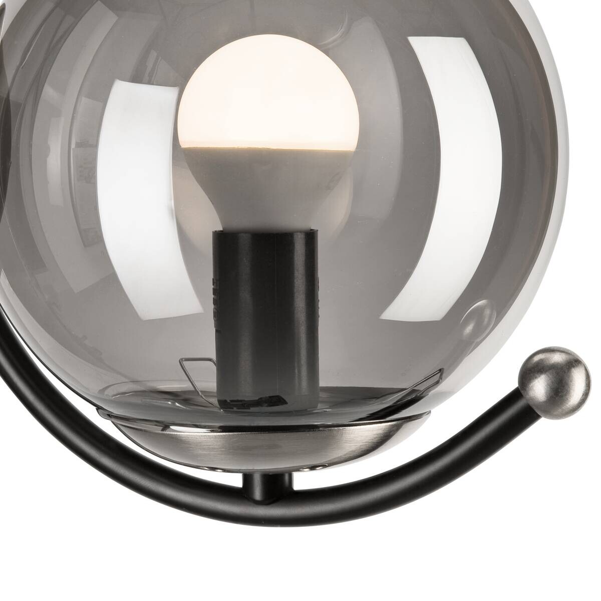 Lamkur Wandleuchte Chrom Stahl Glas B/H/L: ca. 20x14,5x20 cm E14 1 Brennstellen