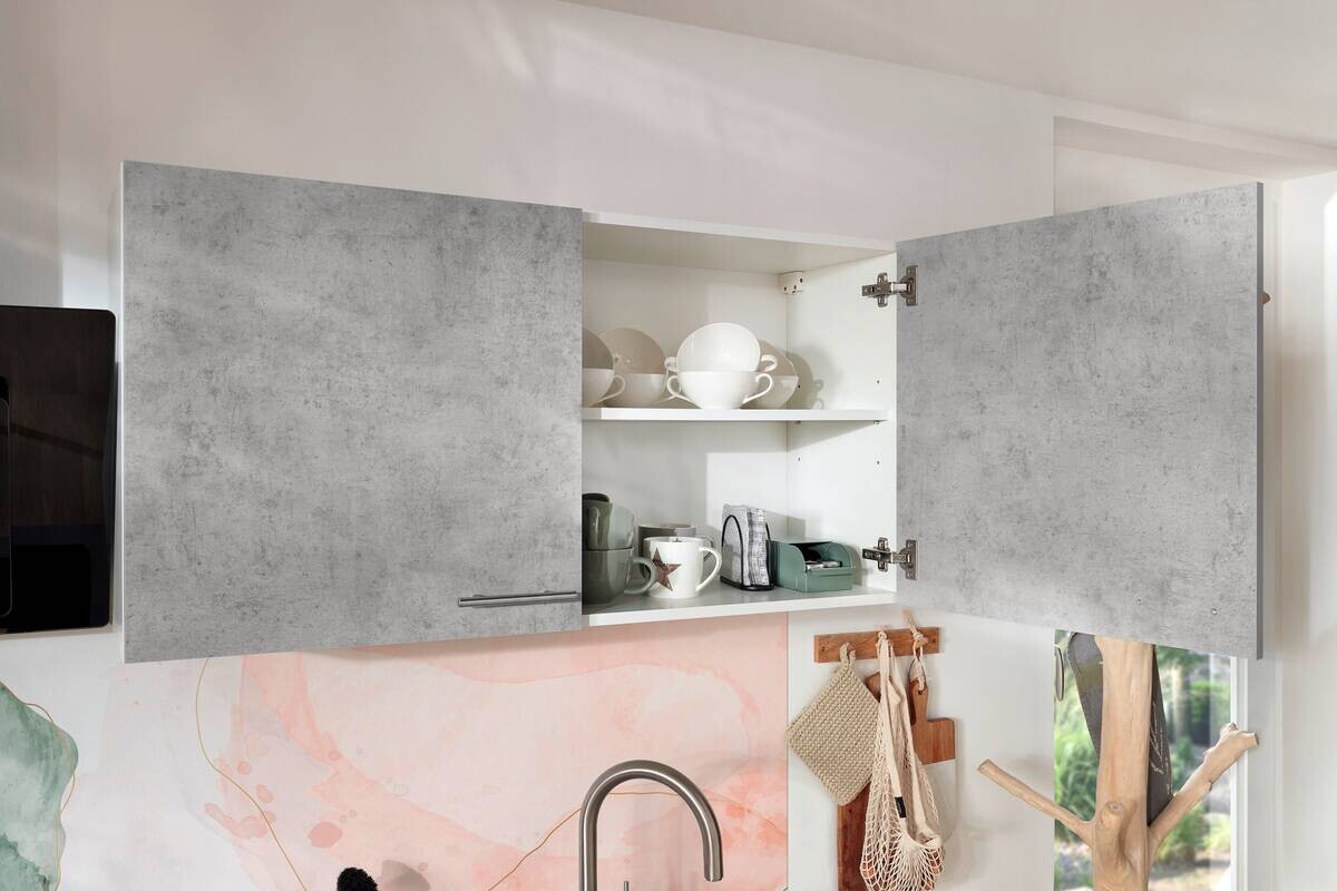 Respekta Küchenblock Malia Beton Optik B/H/T: ca. 250x200x60 cm