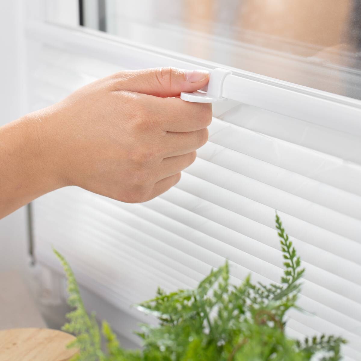 LICHTBLICK Spannplissee Pflanze weiß B/L: ca. 60x130 cm