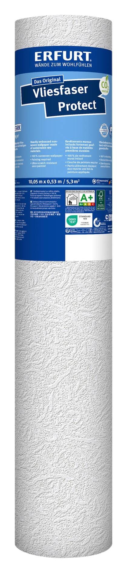 Erfurt Vliestapete Protect 209 weiß B/L: ca. 53x1005 cm
