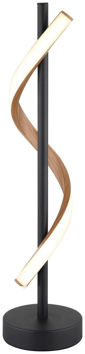 GLOBO LED-Tischleuchte dunkelbraun mattschwarz Opal Metall PVC Kunststoff H/D: ca. 49,3x15,5 cm 1 Brennstellen